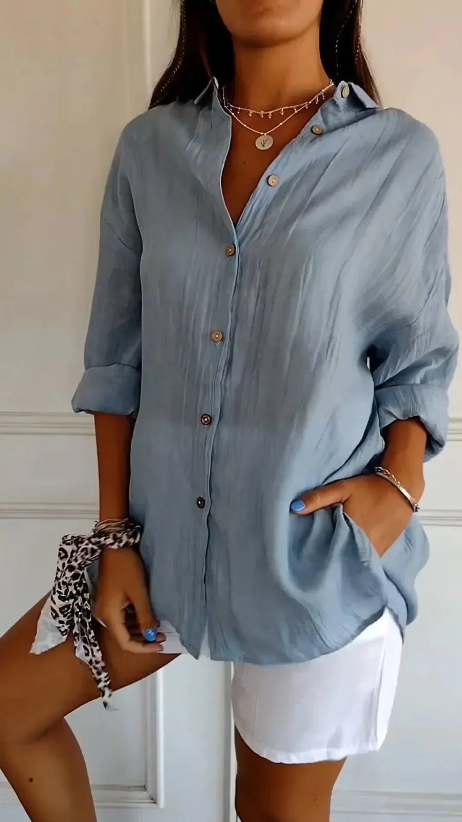 Camisa de Linho Casual Susan